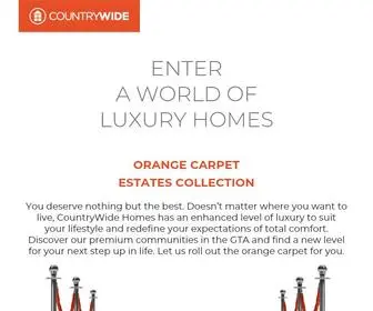 Cworangecarpet.com(Orange Carpet Luxury Homes Collection by CountryWide) Screenshot