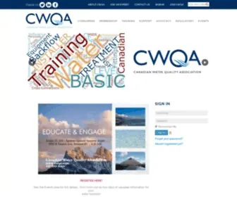 Cwqa.com(Canadian Water Quality Association) Screenshot