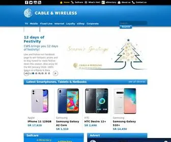 Cwseychelles.com(Cable & Wireless Seychelles) Screenshot