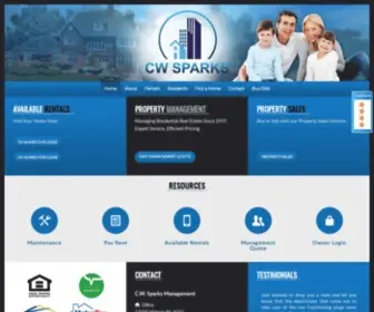 CWsparks.com(Dallas Fort Worth Property Management Company) Screenshot