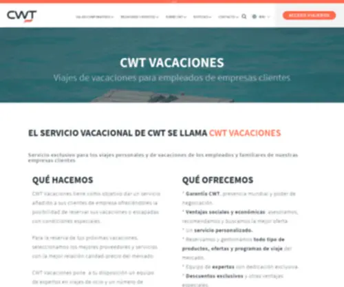 CWtvacaciones.com(Encuentre su viaje y sus vacaciones) Screenshot