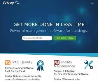 Cxalloy.com(Commissioning Software Built for the Field) Screenshot