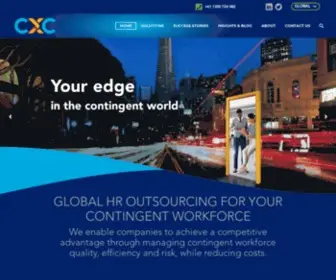 CXCGlobal.com(Contingent Workforce Management) Screenshot
