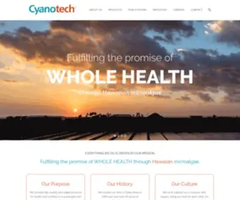 Cyanotech.com(Whole Health through Hawaiian microalgae) Screenshot