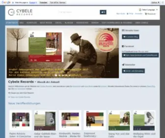 Cybele.de(Cybele Records) Screenshot