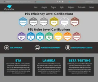 Cybenetics.com(PSU Efficiency & Noise Level Certifications) Screenshot