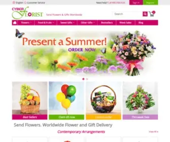 Cyber-Florist.com(International flower delivery) Screenshot