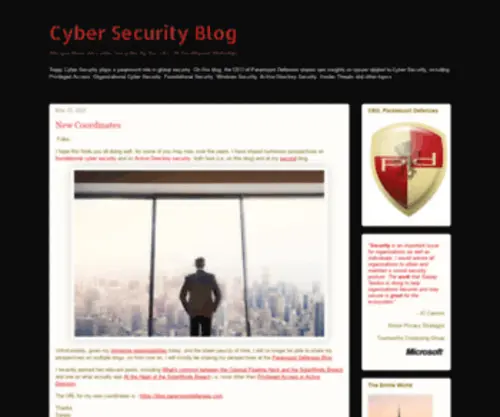 Cyber-Security-Blog.com(Cyber Security Blog) Screenshot