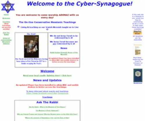 Cyber-Synagogue.com(Congregational Synagogue Service) Screenshot