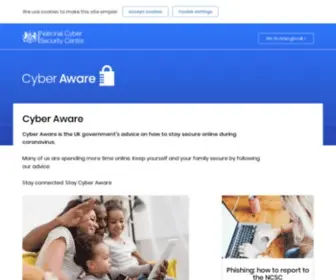 Cyberaware.gov.uk(NCSC) Screenshot