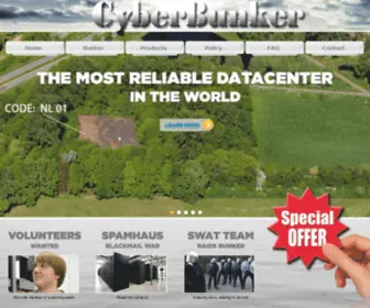 Cyberbunker.com(CybewrBunker DataCenters) Screenshot