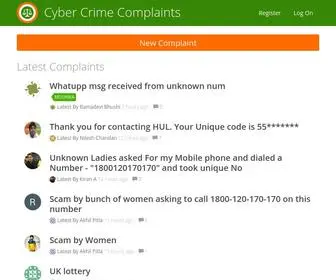 Cybercrimecomplaints.in Screenshot