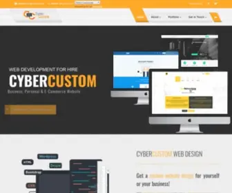 Cybercustom.com(Web Development For Hire) Screenshot