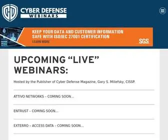 Cyberdefensewebinars.com(Cyber Defense Webinars) Screenshot