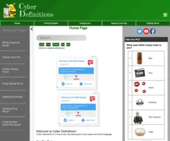 Cyberdefinitions.com(Cyber Definitions) Screenshot