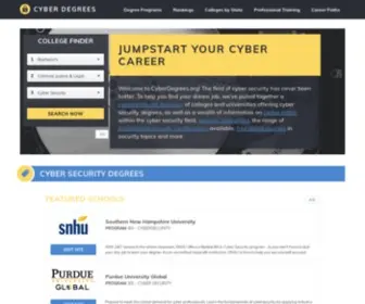 Cyberdegrees.org(Cybersecurity Degrees) Screenshot