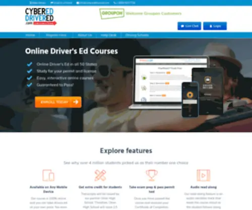 Cybereddrivered.com(Driver education online and internet learners permit driver training) Screenshot