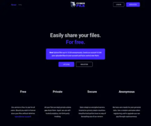 Cyberfile.me(Easily Share your Files) Screenshot