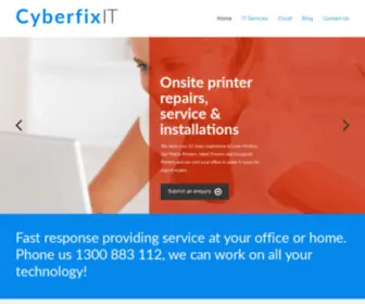 Cyberfix.com.au(Cyberfix IT support) Screenshot