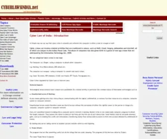 Cyberlawsindia.net(Cyber Laws India) Screenshot