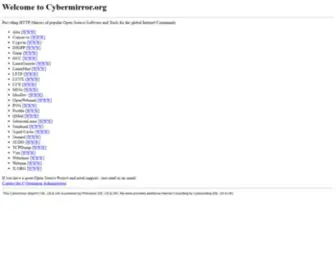 Cybermirror.org(Providing mirroring services for the Internet Community) Screenshot
