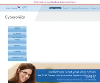 Cyberonics.com(VNS Therapy) Screenshot