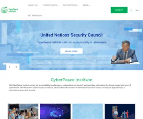 Cyberpeaceinstitute.org(CyberPeace Institute) Screenshot