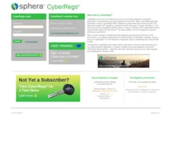 Cyberregs.com(Regulatory compliance) Screenshot