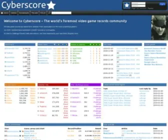 Cyberscore.me.uk(Video game high scores and fast times) Screenshot