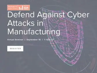 Cybersecuritymfg.com(Defend Against Cyber Attacks in Manufacturing) Screenshot