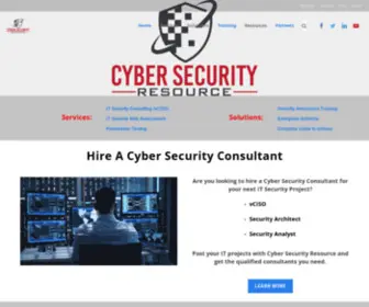 Cybersecurityresource.com(Cyber Security & IT Risk Management Solutions) Screenshot