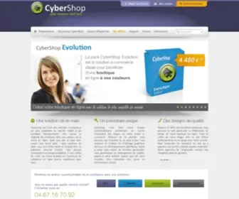 Cybershop.fr(Logiciel et prestations de création et de refonte de boutiques en ligne) Screenshot