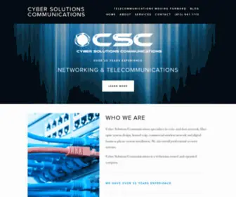 Cybersolutionscommunication.com(Cyber Solutions communications) Screenshot