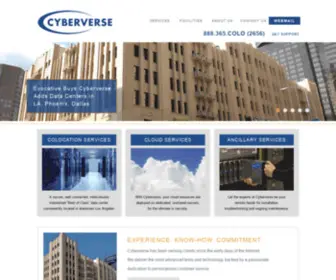 Cyberverse.com(Server Colocation and Data Center Facilities) Screenshot