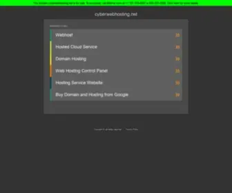 Cyberwebhosting.net(CyberWEB Hosting Networks) Screenshot