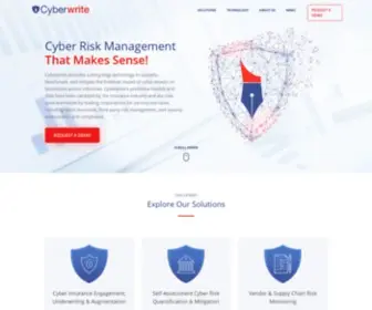 Cyberwrite.com(Secure and Insure for a Safer Tomorrow) Screenshot