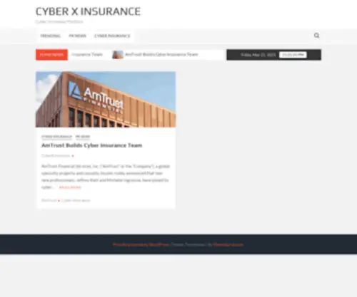 Cyberxinsurance.com(Cyber Insurance Platform) Screenshot