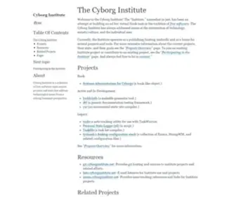 Cyborginstitute.org(Cyborginstitute) Screenshot