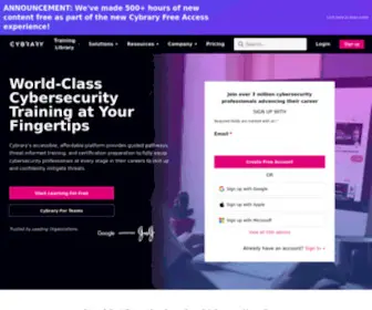 CYbrary.it(Free Cybersecurity Training and Career Development) Screenshot