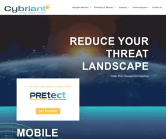 CYbriant.com(Cyber Risk Managed Services) Screenshot