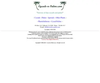 Cycads-N-Palms.com(Cycads,Palms & More) Screenshot