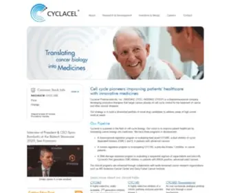 CYclacel.com(Cyclacel Pharmaceuticals) Screenshot