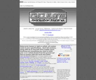 CYcleonemanufacturing.com(Motorcycle frames custom made for Honda) Screenshot