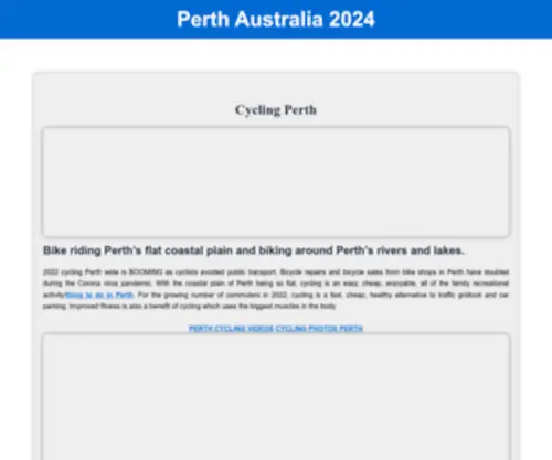 CYcleperth.com(Cycling Perth) Screenshot