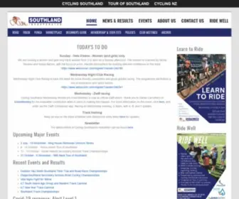 CYclingsouth.org.nz(Cycling Southland) Screenshot
