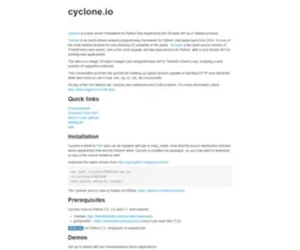 CYclone.io(The web server framework for Python) Screenshot