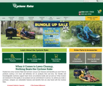 CYclonerake.com(The Cyclone Rake yard vacuum) Screenshot
