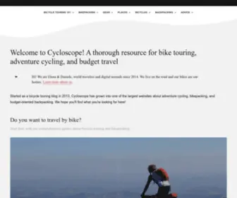 CYcloscope.net(Bikepacking, Touring, Backpacking, Adventure Cycling) Screenshot