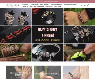 Cycolinks.com(Cycolinks Worlds best bike jewelry) Screenshot