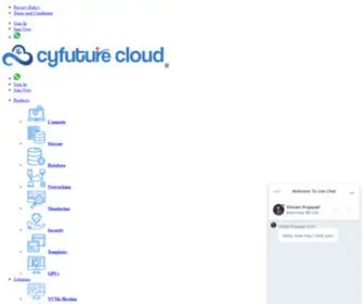 Cyfuture.cloud(Cloud Service Provider Companies in India) Screenshot